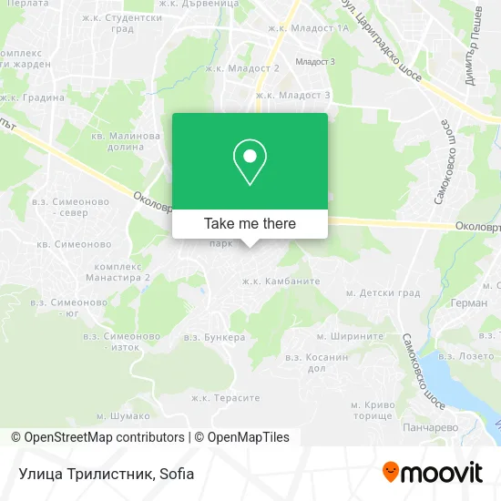 Карта Улица Трилистник