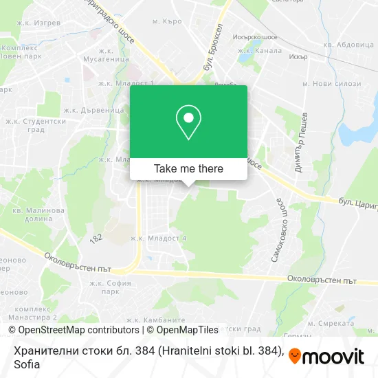 Карта Хранителни стоки бл. 384 (Hranitelni stoki bl. 384)