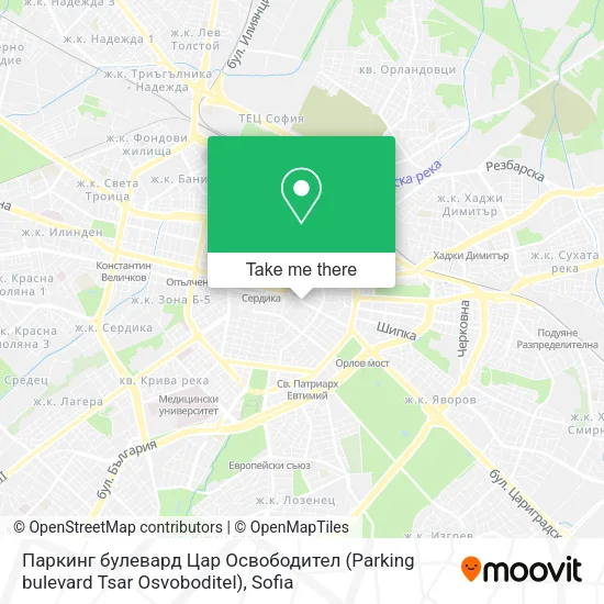 Карта Паркинг булевард Цар Освободител (Parking bulevard Tsar Osvoboditel)