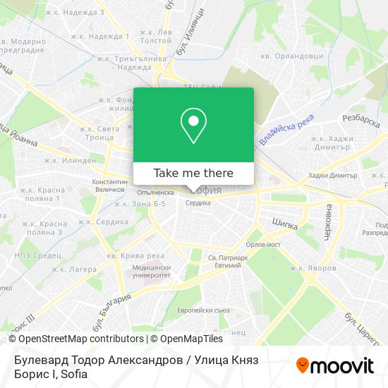 Булевард Тодор Александров / Улица Княз Борис I map
