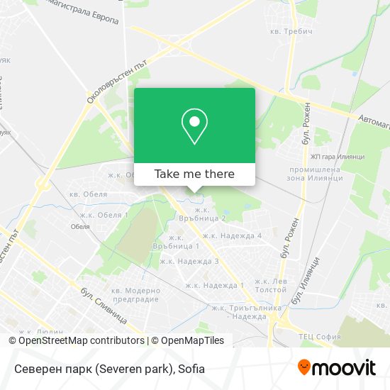 Северен парк (Severen park) map