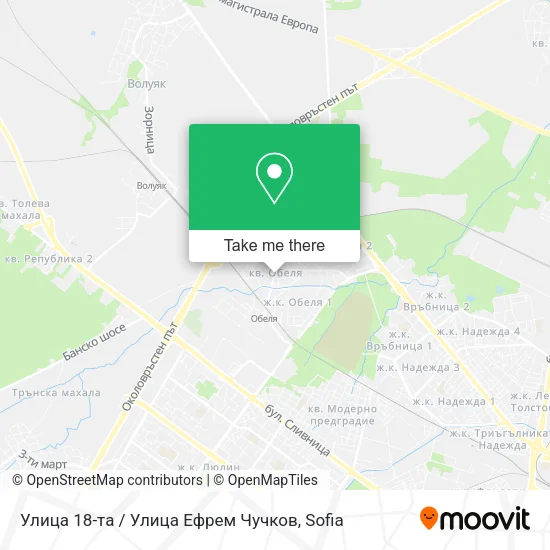 Карта Улица 18-та / Улица Ефрем Чучков