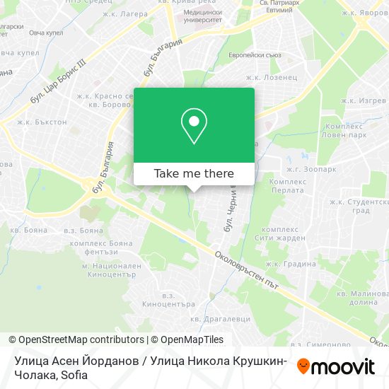 Улица Асен Йорданов / Улица Никола Крушкин-Чолака map