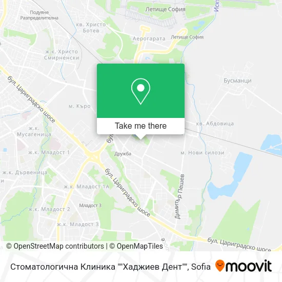 Карта Стоматологична Клиника ""Хаджиев Дент""