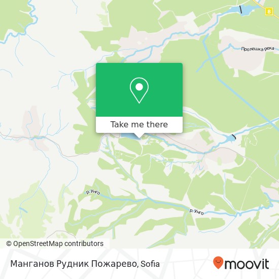 Манганов Рудник Пожарево map