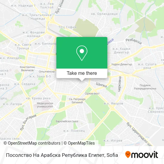 Карта Посолство На Арабска Република Египет