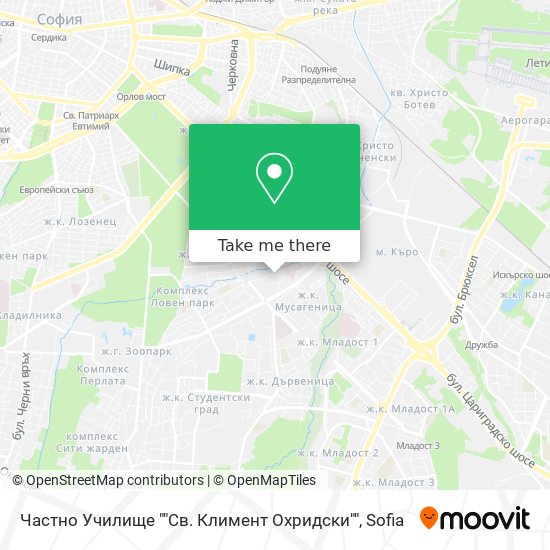 Частно Училище ""Св. Климент Охридски"" map