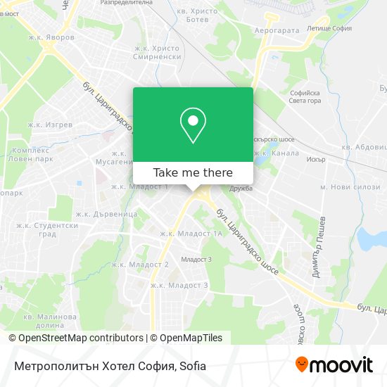 Метрополитън Хотел София map