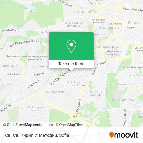 Св. Св. Кирил И Методий map