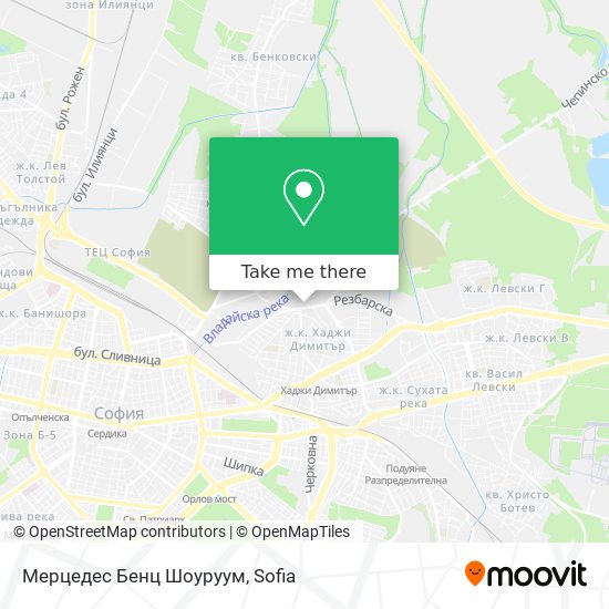 Карта Мерцедес Бенц Шоуруум