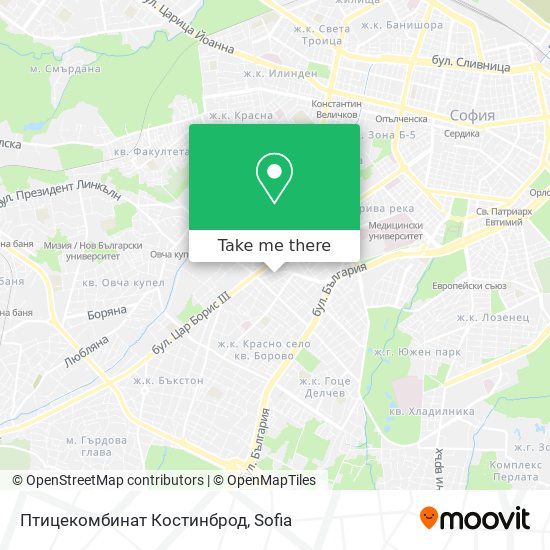 Птицекомбинат Костинброд map