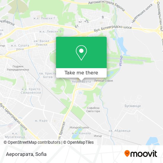 Аерогарата map