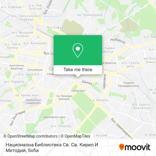 Карта Национална Библиотека Св. Св. Кирил И Методий