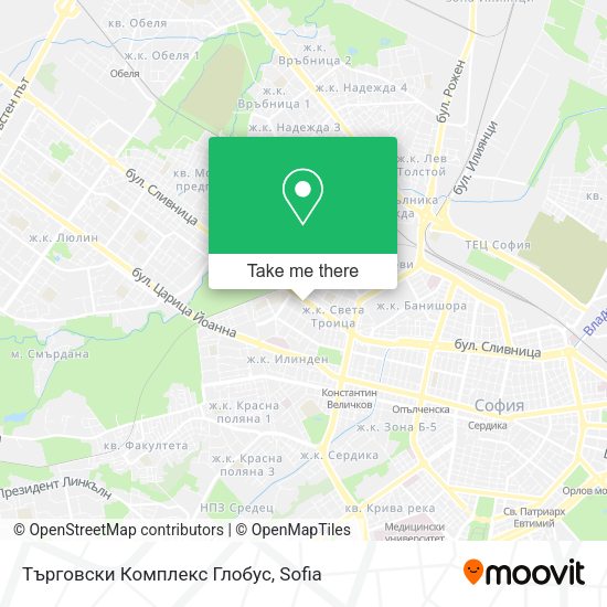 Карта Търговски Комплекс Глобус
