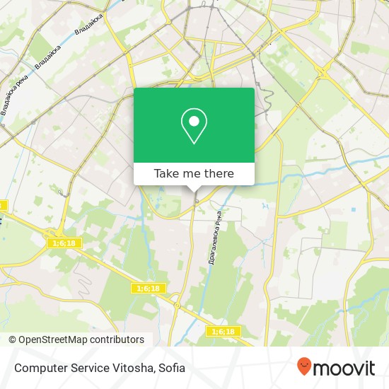 Computer Service Vitosha map
