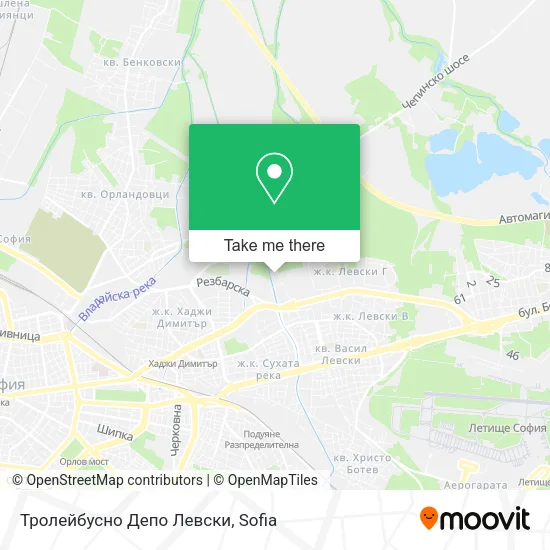 Карта Тролейбусно Депо Левски