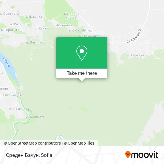 Карта Среден Бачун