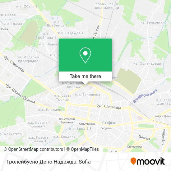 Карта Тролейбусно Депо Надежда