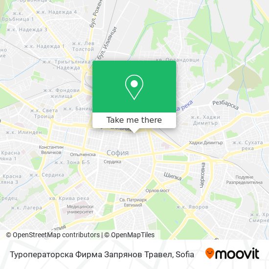 Карта Туроператорска Фирма Запрянов Травел
