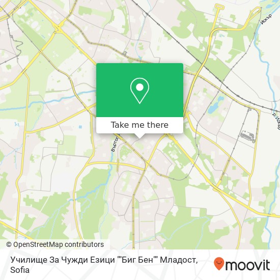 Училище За Чужди Езици ""Биг Бен"" Младост map