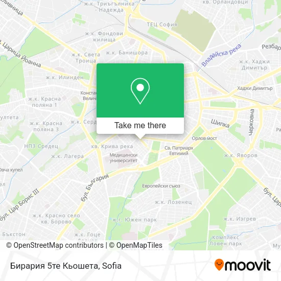 Карта Бирария 5те Кьошета