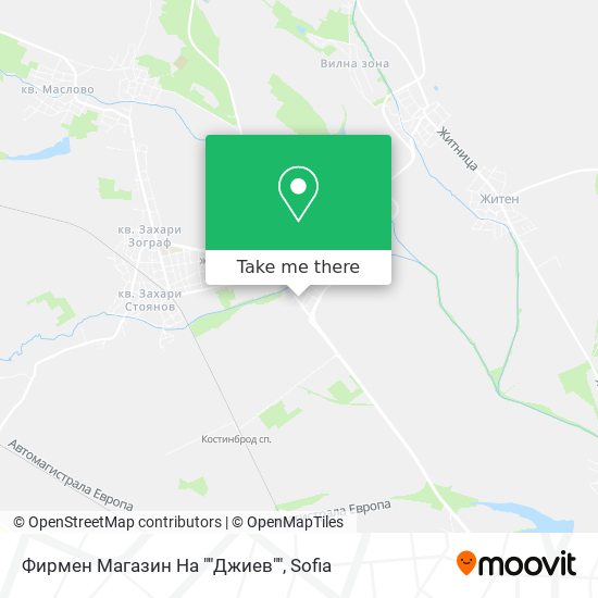 Фирмен Магазин На ""Джиев"" map