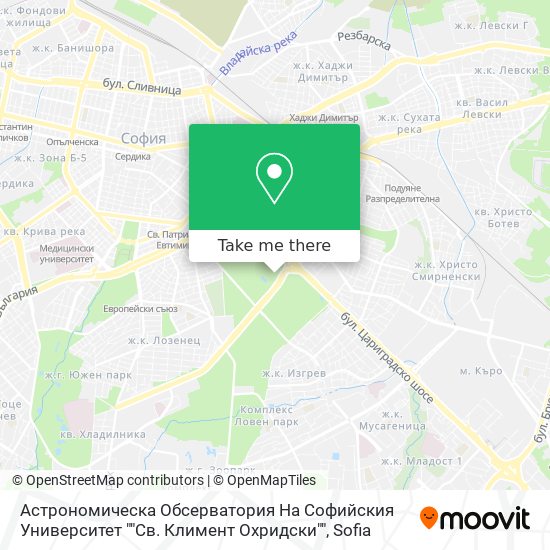 Астрономическа Обсерватория На Софийския Университет ""Св. Климент Охридски"" map
