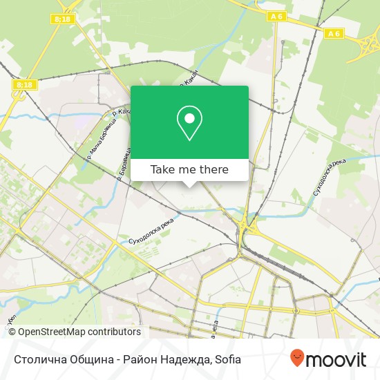 Столична Община - Район Надежда map