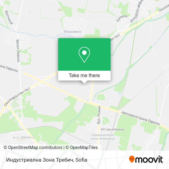 Карта Индустриална Зона Требич