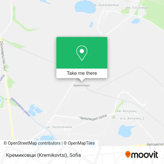 Карта Кремиковци (Kremikovtsi)