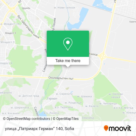 Карта улица „Патриарх Герман“ 140