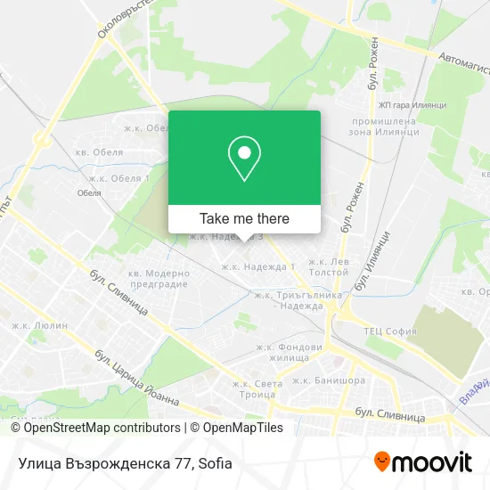 Карта Улица Възрожденска 77