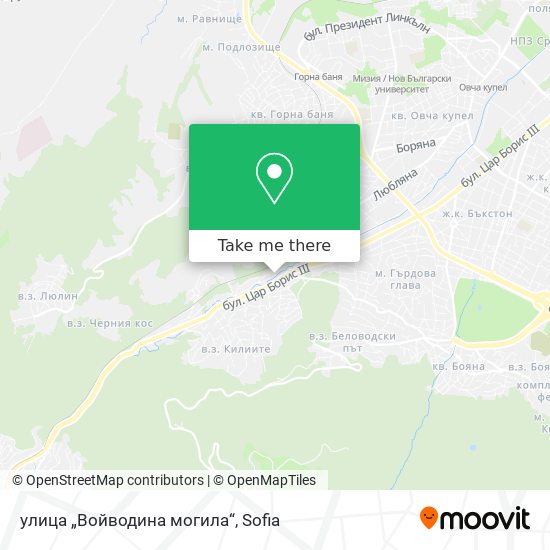 Карта улица „Войводина могила“