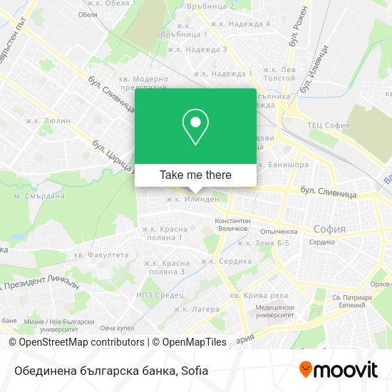Обединена българска банка map