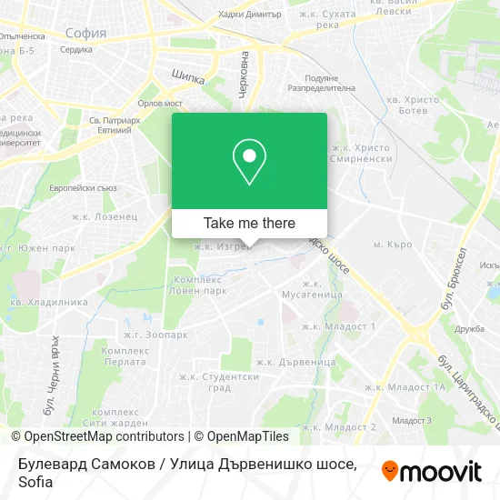 Карта Булевард Самоков / Улица Дървенишко шосе