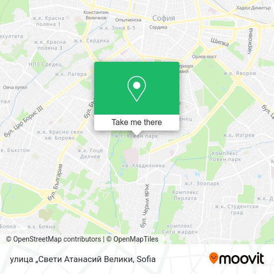 улица „Свети Атанасий Велики map