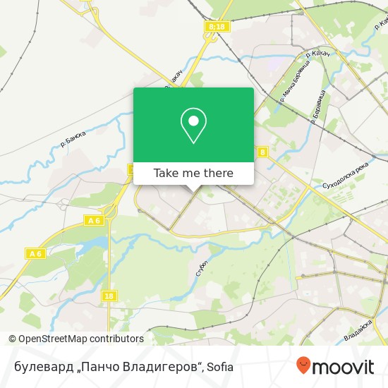 Карта булевард „Панчо Владигеров“