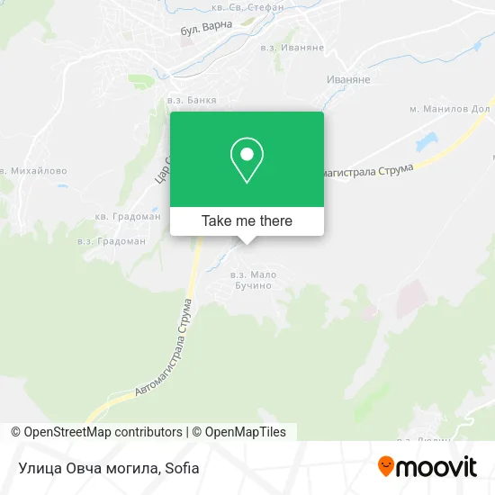 Карта Улица Овча могила