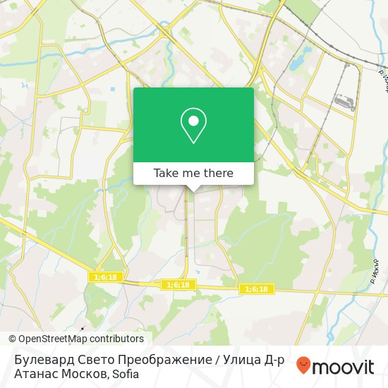 Карта Булевард Свето Преображение / Улица Д-р Атанас Москов