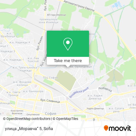 Карта улица „Моравча“ 5