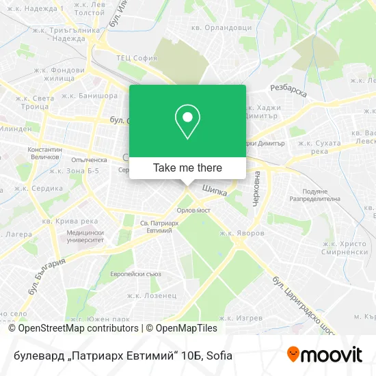 Карта булевард „Патриарх Евтимий“ 10Б