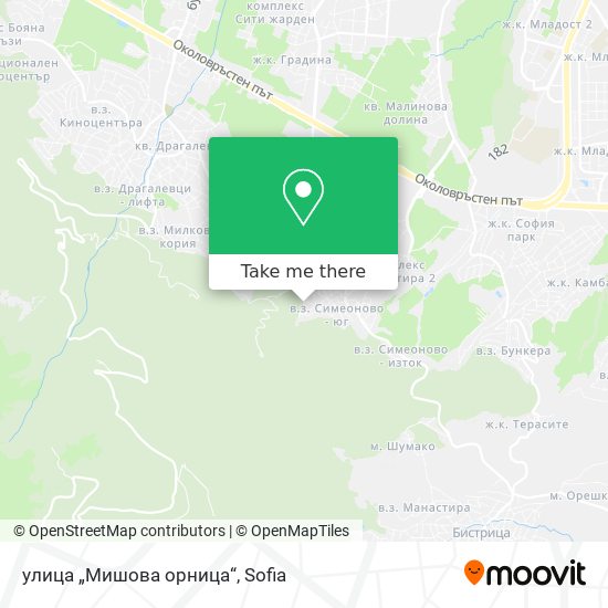 Карта улица „Мишова орница“