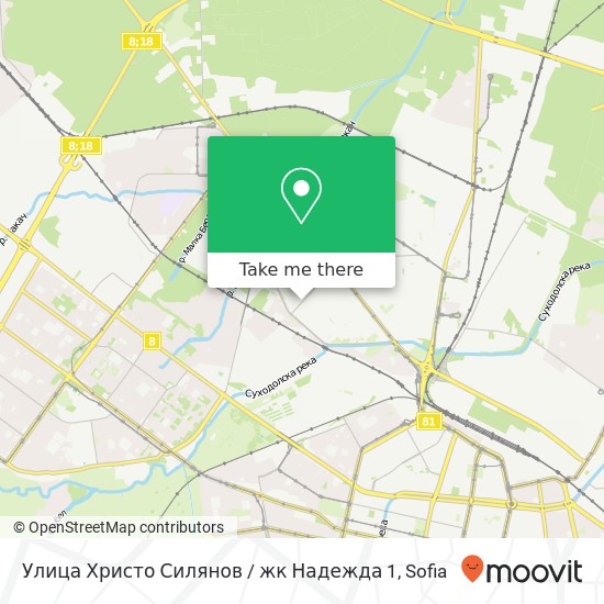 Улица Христо Силянов / жк Надежда 1 map