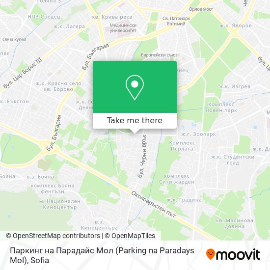 Карта Паркинг на Парадайс Мол (Parking na Paradays Mol)