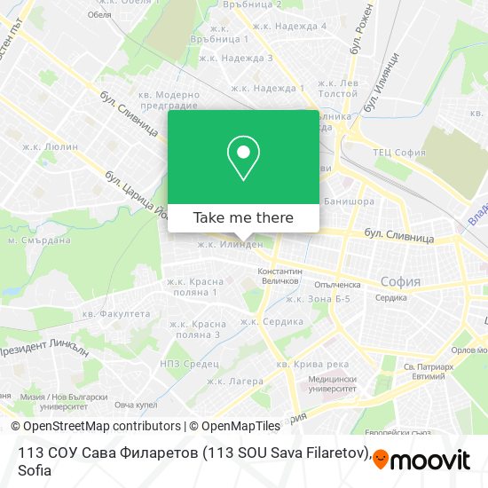 113 СОУ Сава Филаретов (113 SOU Sava Filaretov) map
