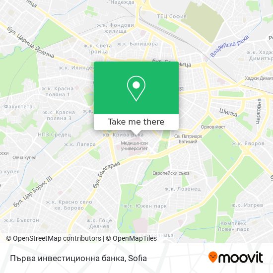 Първа инвестиционна банка map