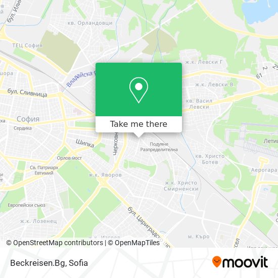 Beckreisen.Bg map