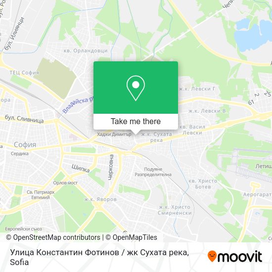 Карта Улица Константин Фотинов / жк Сухата река