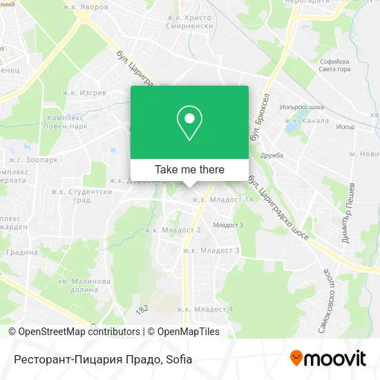 Карта Ресторант-Пицария Прадо