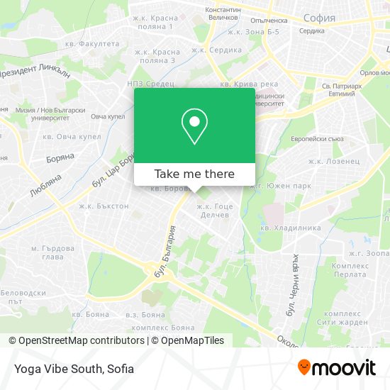Yoga Vibe South map